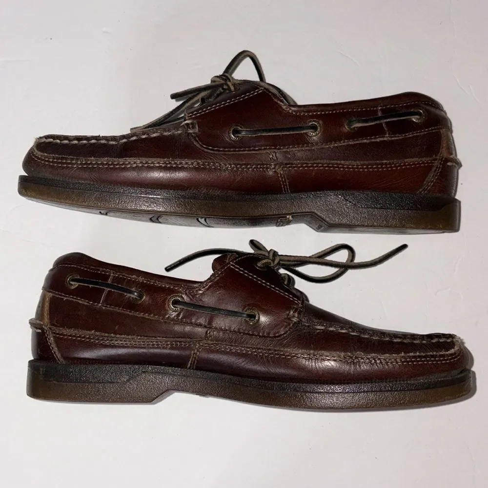 Sperry Topsider brown leather 9 wide